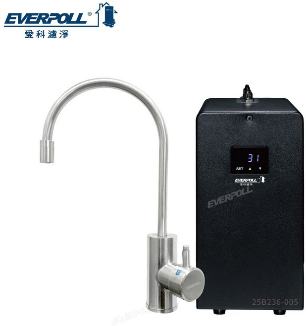 EVERPOLL EP-166 mini 廚下型雙溫無壓飲水機, 無過濾系統(串接原淨水設備)