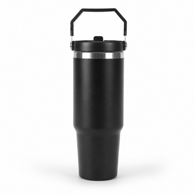 레디박스 핸들 대용량 텀블러 스텐 304 보온보냉 차량용 손잡이 텀블러, 1개, 900ml, 블랙