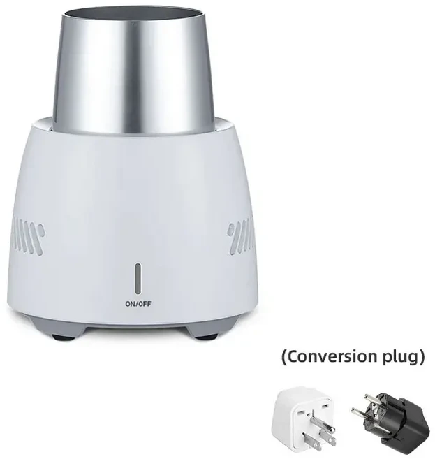 쿠쿠스토어 빠른 맥주 냉각 컵 미니 제빙기 자동차 장착형 소형 냉장고 휴대 전기 쿨러 머그잔 차가운 음료, 02 미국, 01 하얀색