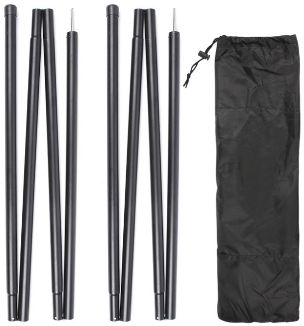 타프 텐트 폴대 세트/마운티아 차양폴 사이드폴, 1개, 블랙