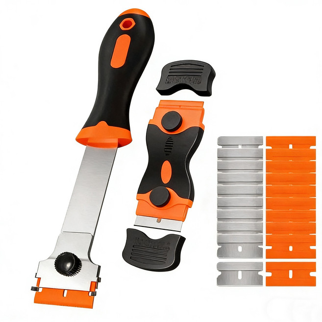 다용도 스크래퍼 헤라세트 양날 2종 쇠날10p 플라스틱날10p 리필포함 스티커제거 틈새청소