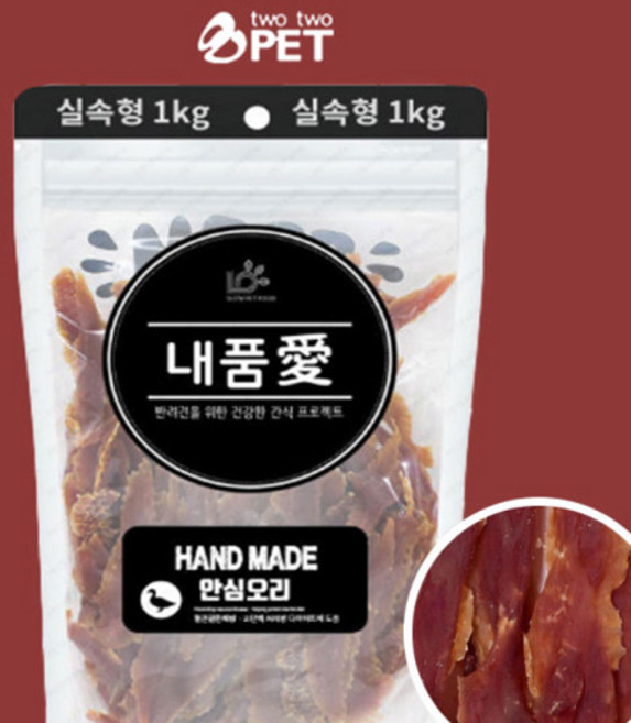 내품애 실속형 대용량 간식, 말랑고구마 안심오리, 1kg, 1개