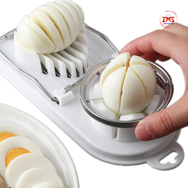 EGG 2in1 삶은 달걀 계란 이중 분할 슬라이서 커터 1P, 1개