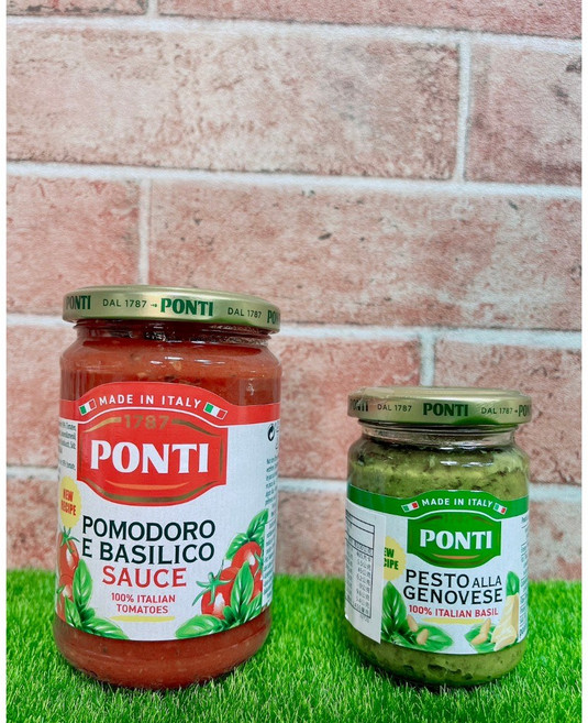 PONTI 熱那亞風味青醬 135g / 巴西里番茄紅醬 280g 義大利麵調味醬