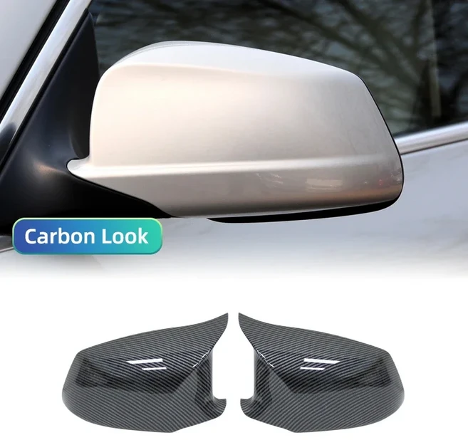 호환 BMW 5 6 7 시리즈 F10 F11 F18 GT 5GT F07 F06 F12 LCL 사이드 도어 교체용 미러 커버용 F10 리얼 카, 03 Carbon Fiber Look