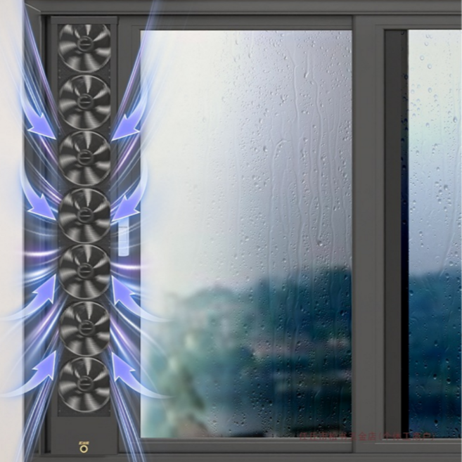 무타공 환풍기 길이조절 간편설치 창문 욕실 주방 거실 환기, 1개