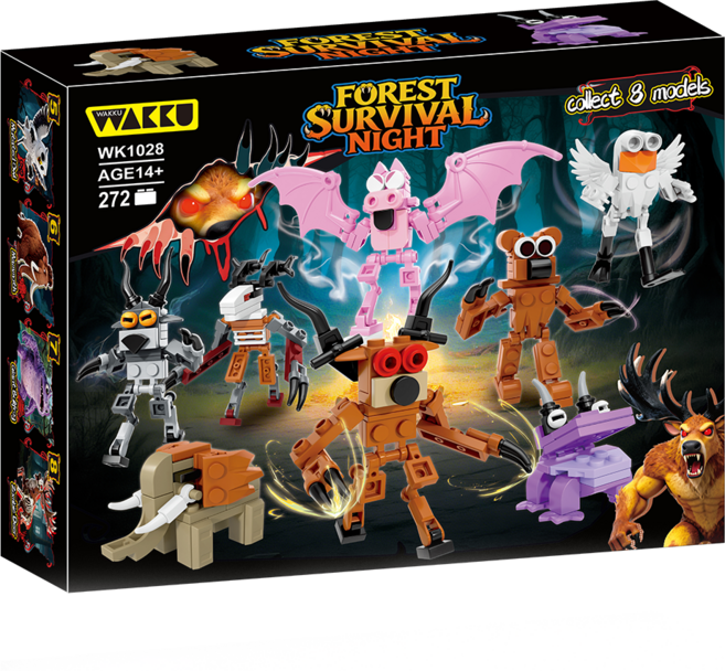 Wakku 99일 나이트 인더 포레스트 레고호환블록 피규어 8종 블럭세트 pcs272, 1, 1세트