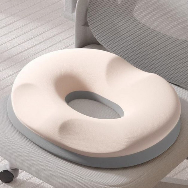 세이브데이 임산부 꼬리뼈 치질 메모리폼 도넛방석, 베이지, 1개