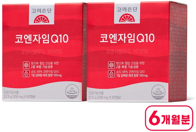고려은단 코엔자임Q10, 90정, 2개 - 쿠팡