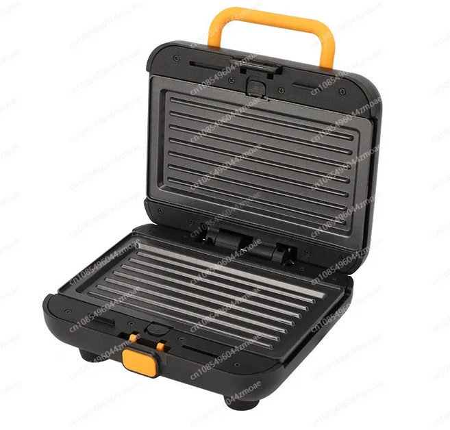 110V 3-in-1 샌드위치 메이커 & 와플 아이언 | 다기능 조식 스테이션 교체 가능한 플레이트 포함 가정용, 05 Transverse stripe EU