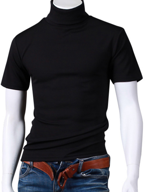 스댕클럽 남성용 베이직 반팔 목폴라 티셔츠 MJB3013