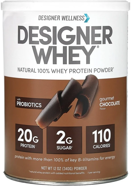 디자이너 웰니스 디자이너 웨이 천연 100% 유청 단백질 파우더 고메 초콜릿 340g (12oz), 1개 - 쿠팡