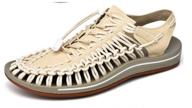 廣隆 新潮流手工編織涼鞋 透氣休閒鞋 夏季必備舒適男鞋