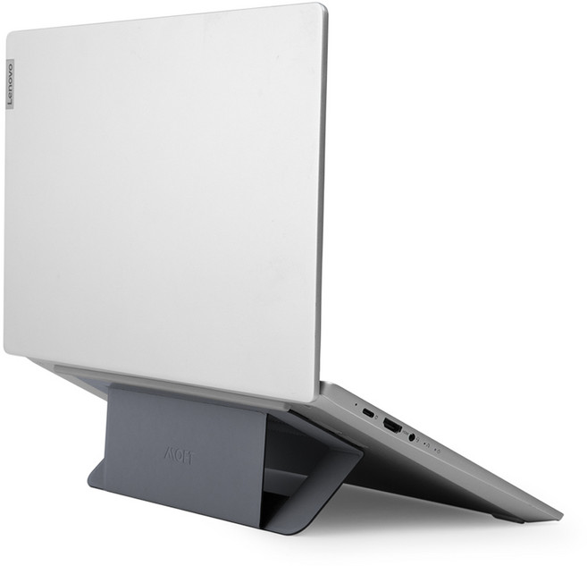 MOFT 에어플로우 스탠드 부착형 노트북 거치대 개방형 휴대용, 그레이, 1개