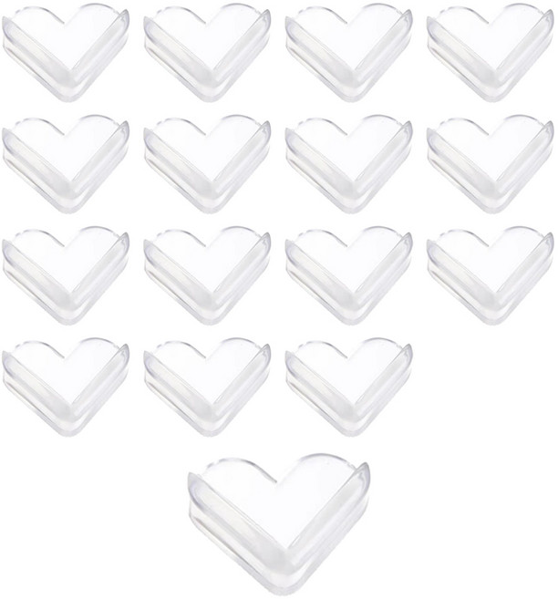 뽀아샵 충돌완화 안전 모서리보호캡 J-J003, 16개, 투명