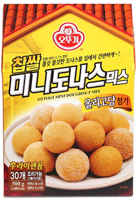 찹쌀미니도나스믹스500g/오뚜기-4개, 500g, 4개