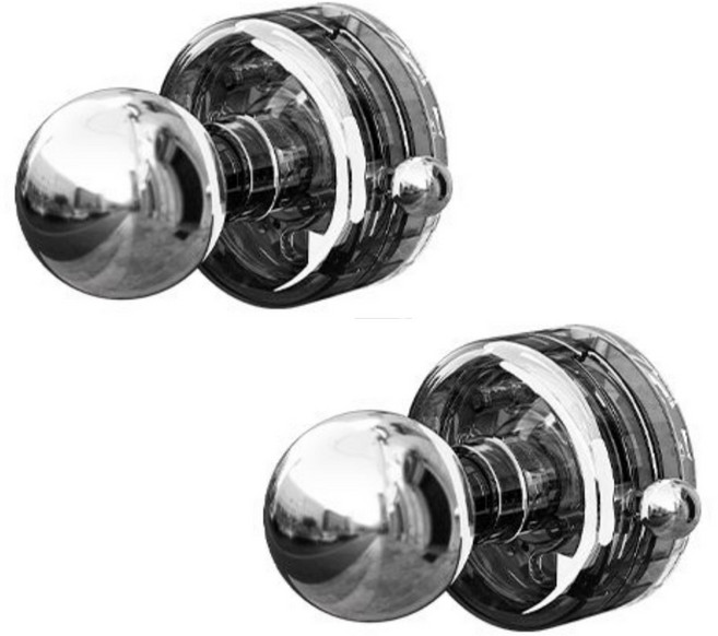 일상채움 강력 흡착 베란다 욕실문 다용도 손잡이, 2개, 블랙