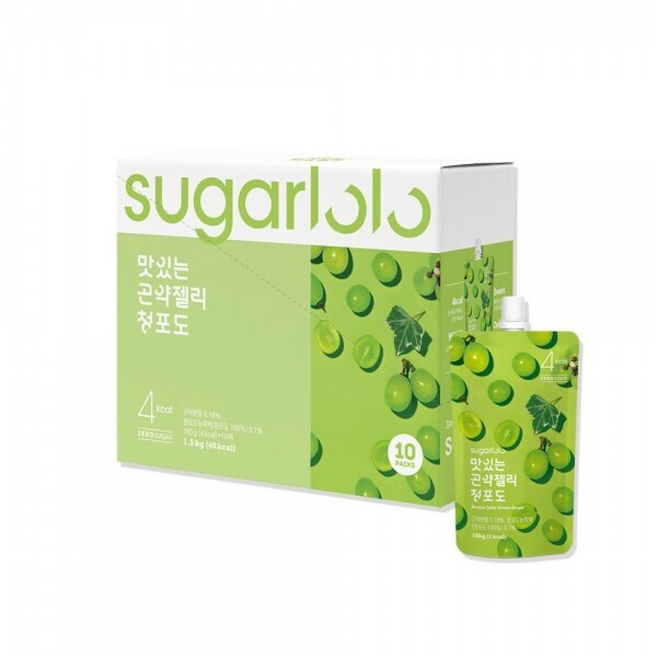 슈가로로 맛있는 곤약젤리 청포도(x), 10세트, 150ml