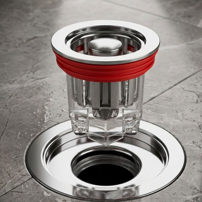 말랑버튼 하수구 냄새차단 트랩 배수구 악취 역류방지 욕실 화장실, 2개