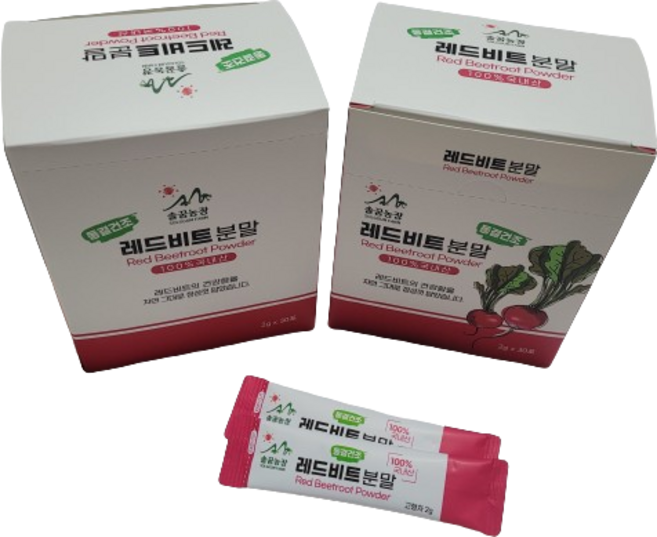 레드비트가루 레드비트분말스틱 비트가루스틱 30포 1박스 솔꿈농장, 2세트, 60g