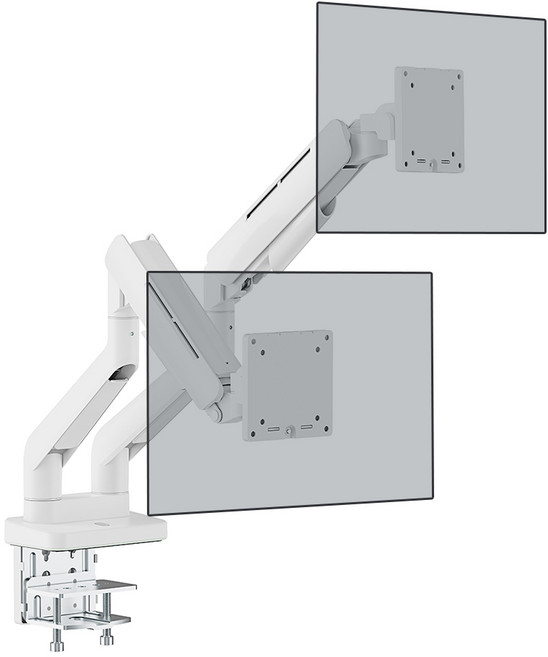 엔산마운트 NH-15 NH-25 고중량 RGB 게이밍암 오디세이G9 모니터암 모니터거치대, 1개, 화이트 듀얼 RGB