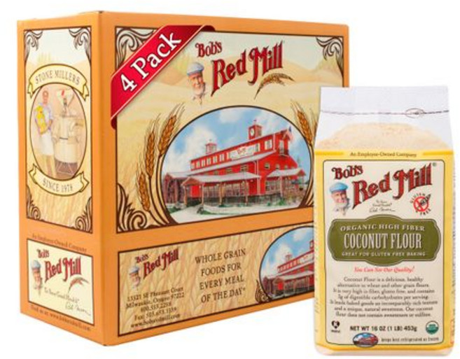 밥스 레드 밀 유기농 코코넛 가루 453.6그램 Bob's Red Mill Organic Coconut Flour 16 Ounce, 453g, 1개