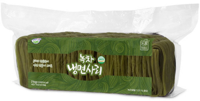 녹차 냉면사리 2kg x 6봉 (박스) / 약 60인분, 6개