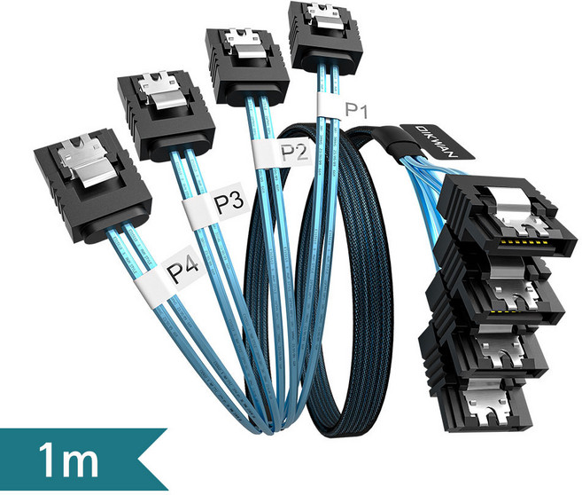 4P TO 4P SATA3 케이블1M/50cm 6Gpbs/7PIN핀 초고속 데이터전송 SSD 사타케이블, 1000mm, 1개