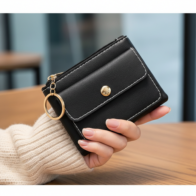 리노이 여행용 도난방지 키링 미니멀 동전 지갑