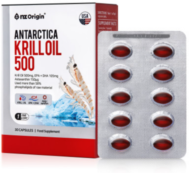 엔젯오리진 남극크릴 오일 500 레드크릴 인지질 58% 아스타잔틴 오메가3 코스트코 영양제, 30정, 2개