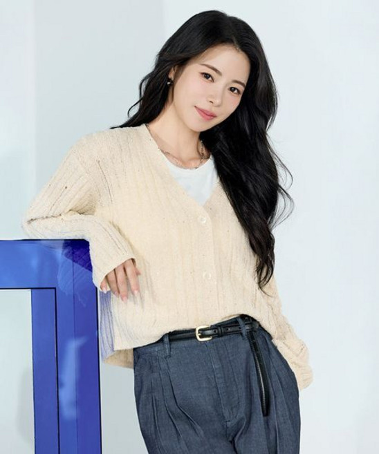 더엣지 theatg 26SS 프렌치 린넨혼방 디스트로이드 가디건