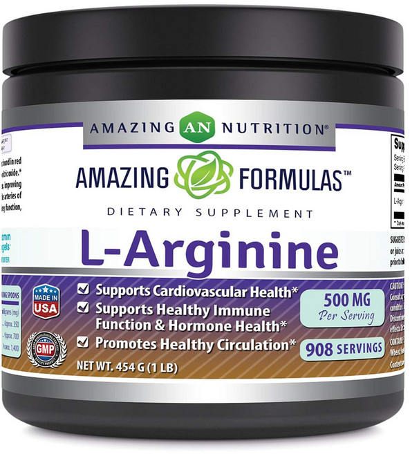 어메이징 포뮬러스 엘아르기닌 파우더 500mg 454g 908회분, 1개