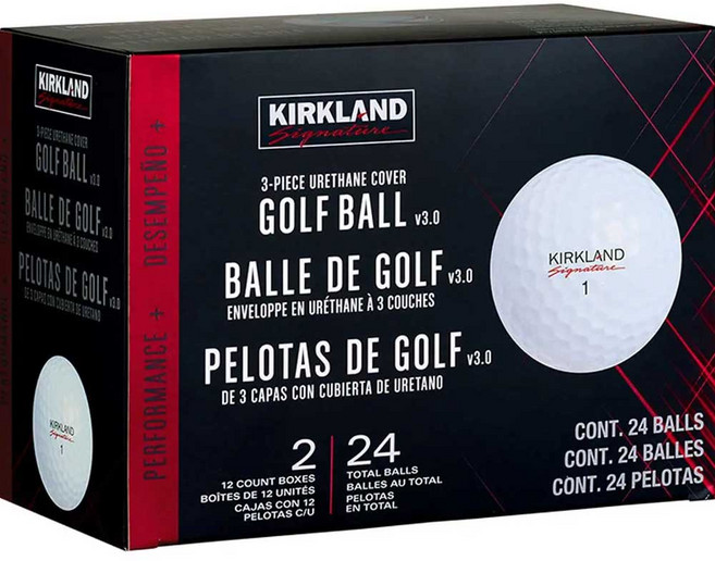커클랜드 시그니처 골프공 3피스 코스트코, 화이트, 1세트, 24개입