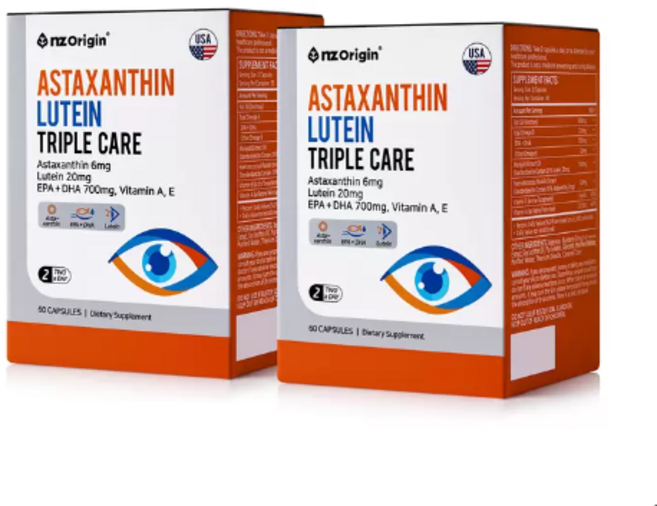 엔젯오리진 아스타잔틴 루테인 트리플케어600mg, 120정, 2개