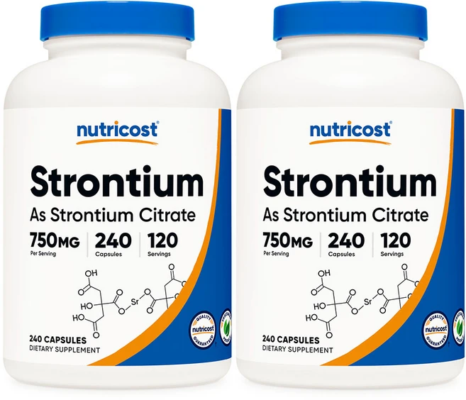 뉴트리코스트 스트론튬 750mg, 240정, 2팩 - 쿠팡