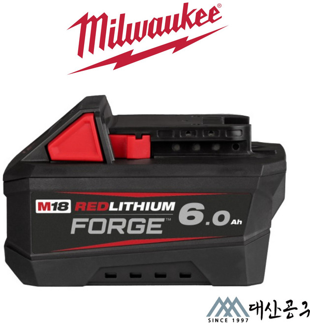 밀워키 M18 FB6 충전 18V 배터리 6.0Ah FORGE M18FB6 초고속 충전, 1개