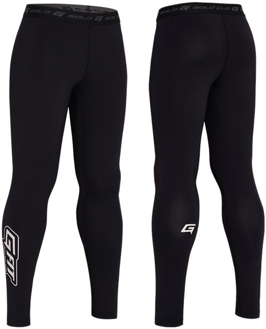 골드 언더팬츠 야구 타이즈 블랙