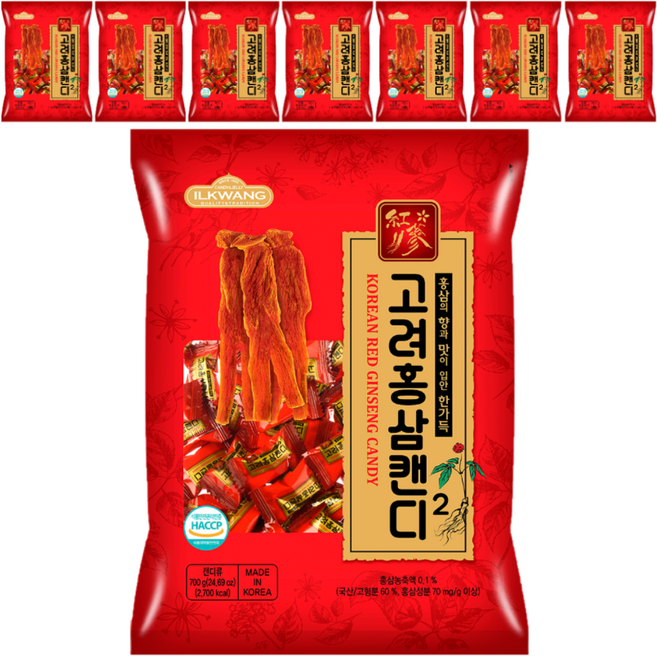 일광제과 고려 홍삼캔디, 8개, 700g