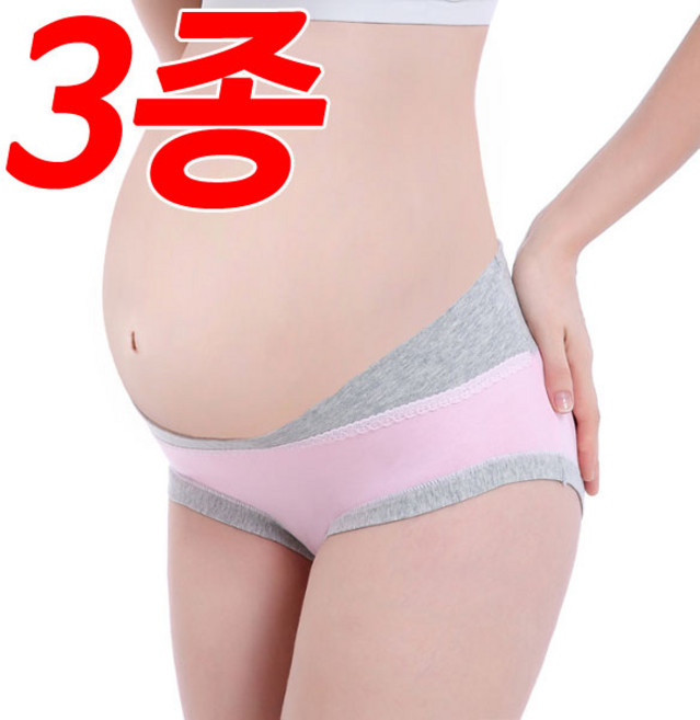 마더라이크 임산부 배색골반팬티 3종 임부속옷