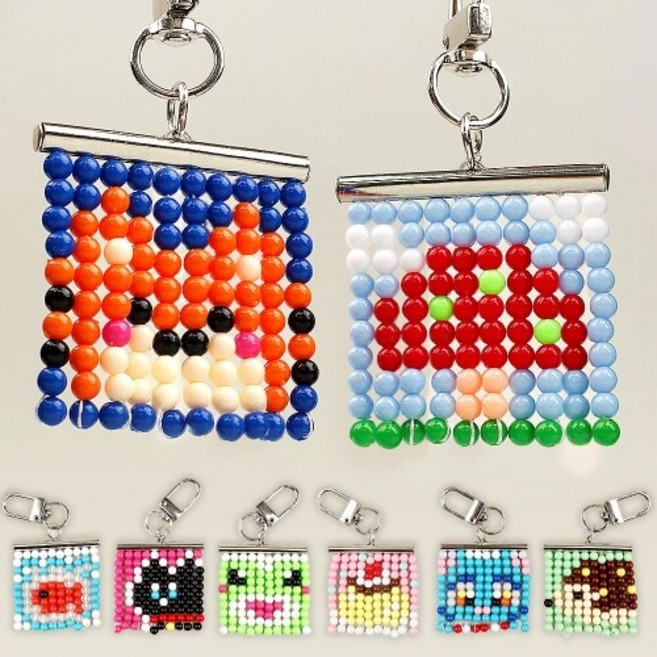 미니 비즈발 큐티 키링 만들기 세트, 어항물고기