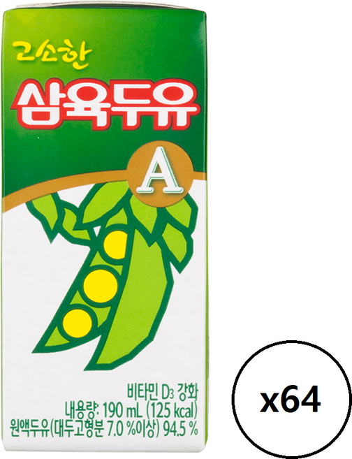 삼육두유 A, 190ml, 64개