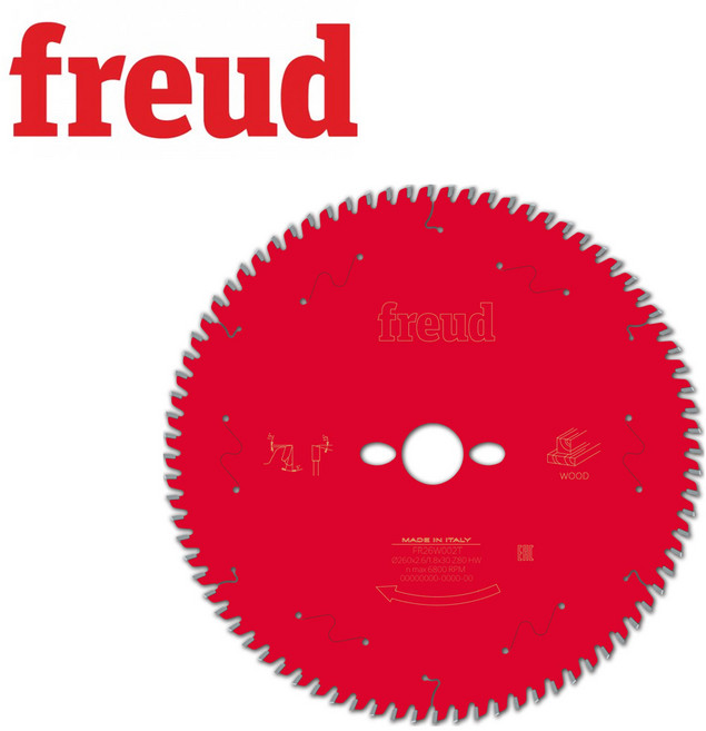 프레우드 원형톱날 FR26W002T ATB T형 10인치 목재용 260x30x80Tx1.8