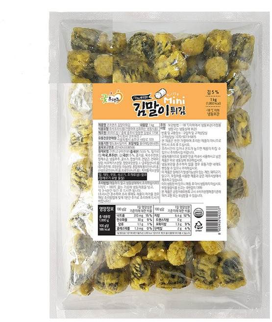 굿프랜즈 한입 김말이튀김(소 15g) 1kg, 1개