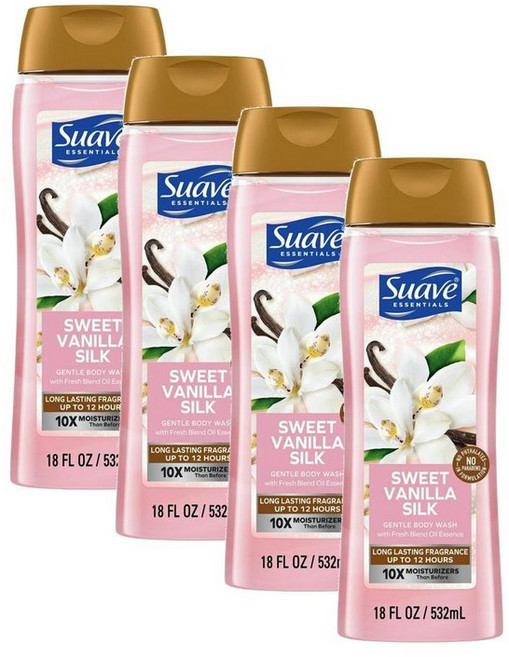 수아브 에센셜 젠틀 바디워시 스위트 바닐라 Suave Essentials Gentle Body Wash Sweet Vanilla, 4개, 532ml