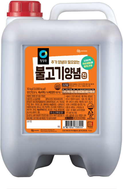 청정원 불고기양념, 10kg, 1개