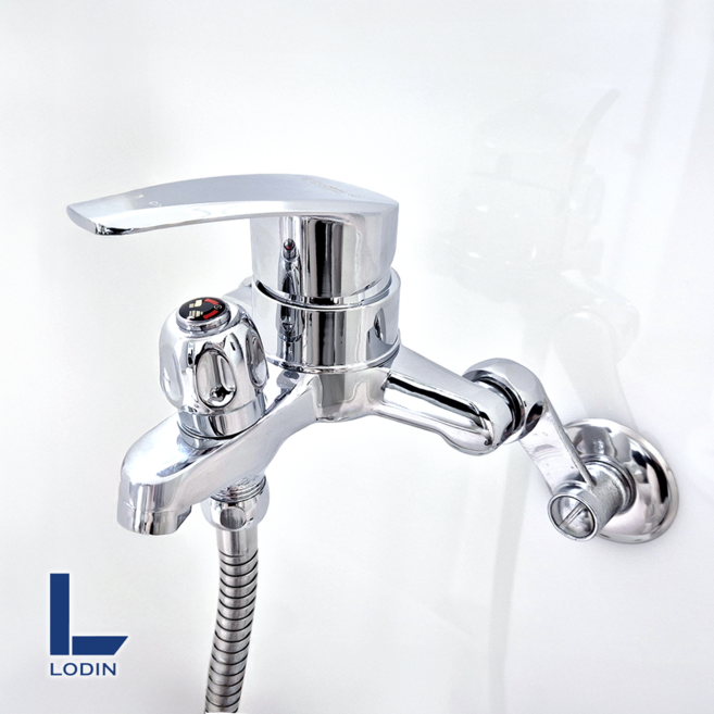 로딘 국산 샤워기수전 크롬 욕실 황동 샤워수전 욕조 샤워기 세트 수도꼭지 교체 M1-600, 1개, 상세페이지 참조