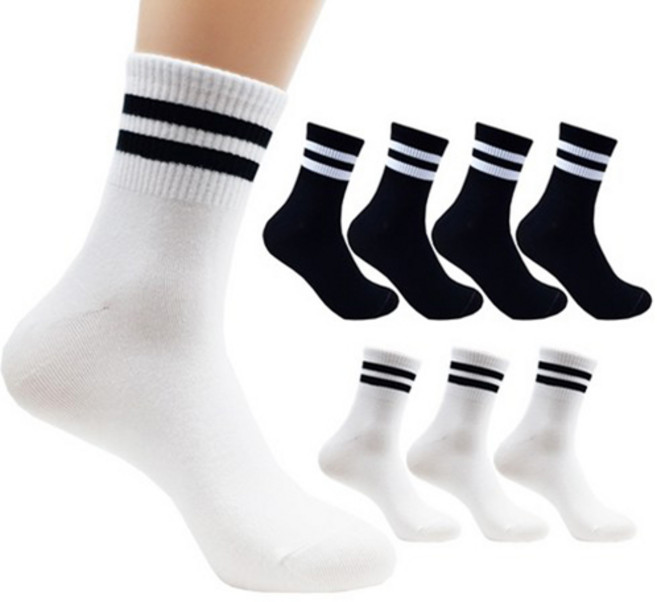 더베이직 남성용 스포티보이 중목 양말 8켤레