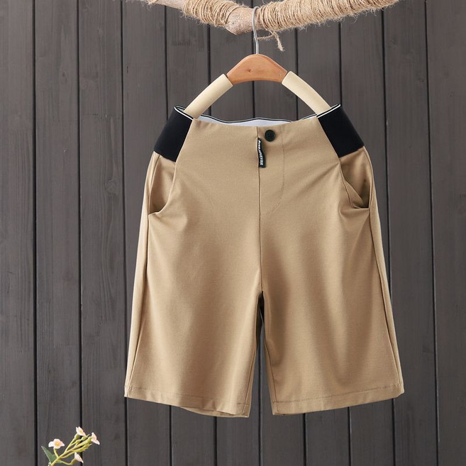 高腰鬆緊五分休閒西裝短褲