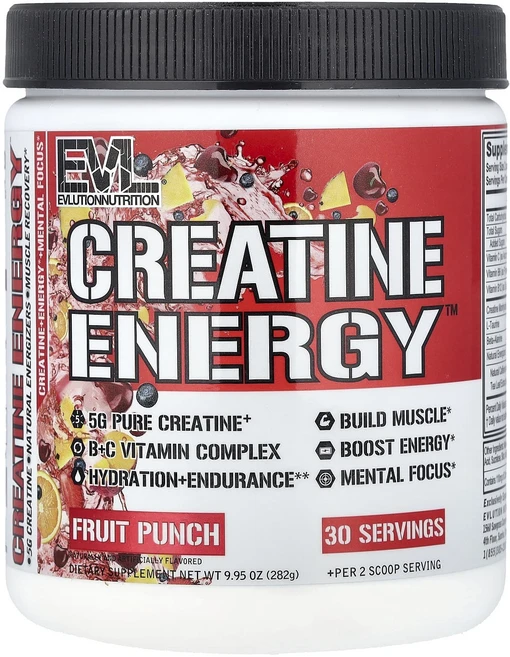매우편하고 EVLution Nutrition Creatine Energy™ 과일 펀치 282g(9.95oz) 끝내주게잘나가는상품, EVLutionNutritionCreatineEnerg, 282g, 1개 - 쿠팡