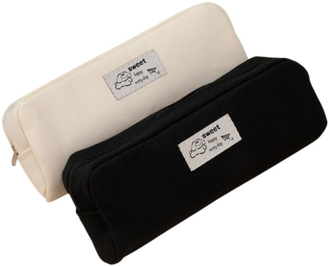 루미부 스위트 퍼피 대용량 펜파우치 필통, 1개, 아이보리